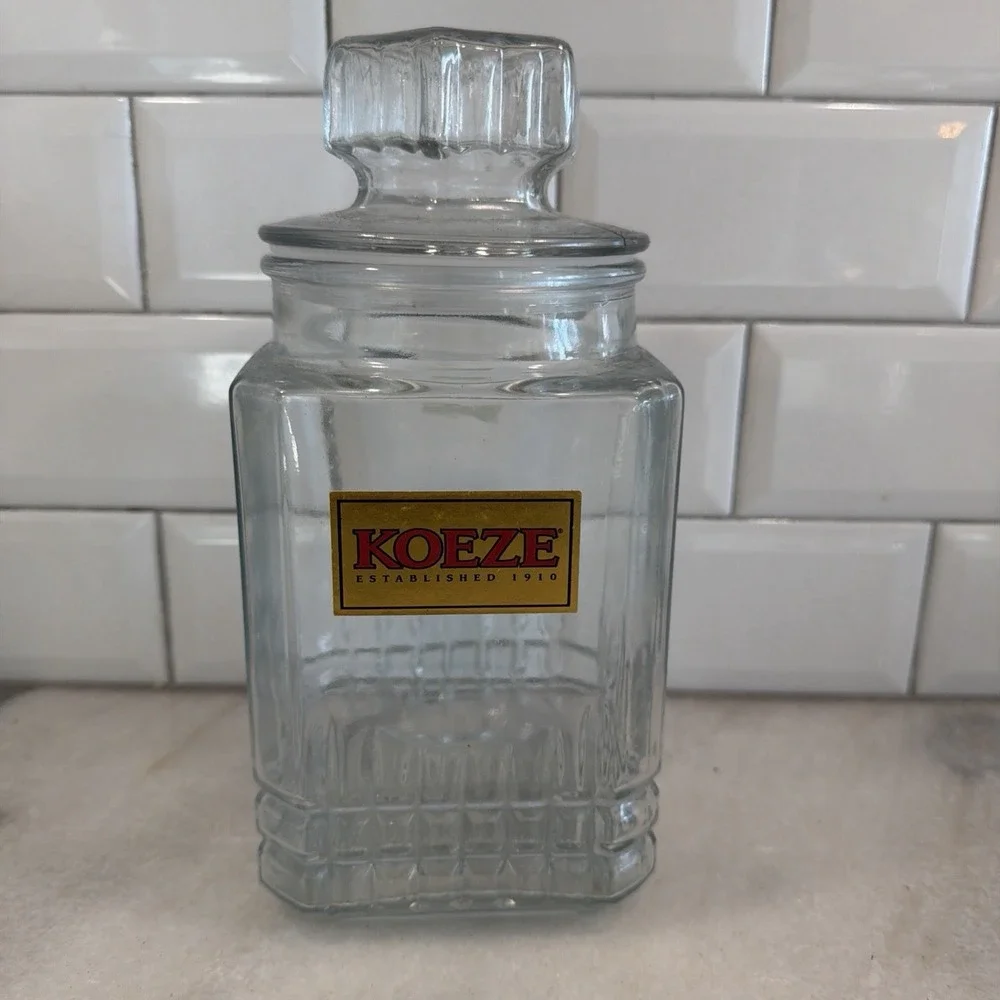 Collectible KOEZE'S APOTHECARY CANISTER JAR Glass 9